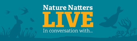 Banner logo with marine and terrestrial species for Nature Natterss LIVE