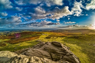 View over Yorkshire landscape