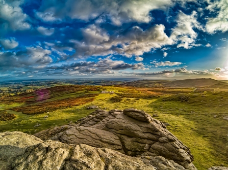View over Yorkshire landscape