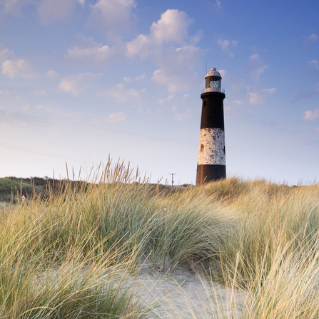 The Spurn lighthouse on a summers evening. Photo by VisitBritain Lee Beel
