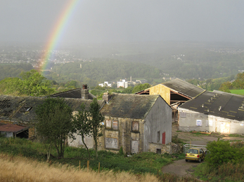 Stirley Farm with rainbow, 2011