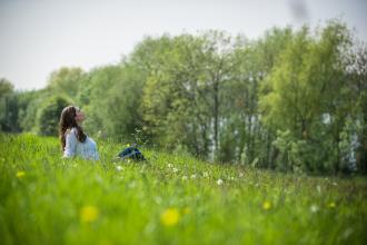 Lady in a meadow