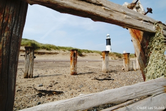 Spurn lighthouse from beach