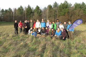 University of Leeds students at Water Haigh Woodland Park