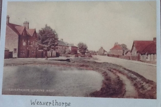 Old photo of Weaverthorpe dew pond