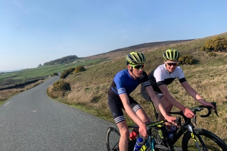 Brownlee brothers on their bikes