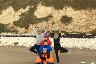 Beach yoga