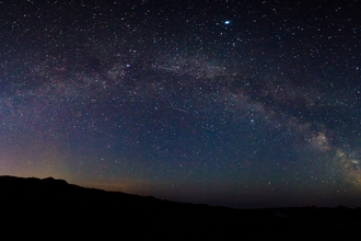 View of the milky way in a dark sky