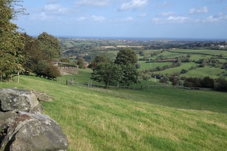 A landscape shot of rolling fields.