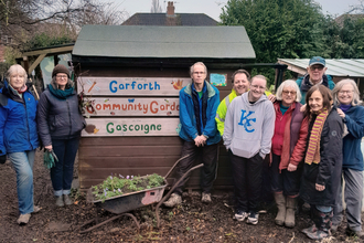 Volunteers from Eco Friendly Garforth posing for a photograph