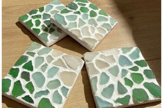 seaglass coasters