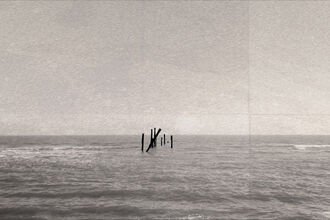 Sea groynes protruding from the sea at Spurn Point NNR