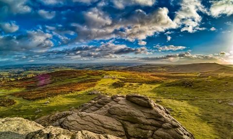 View over Yorkshire landscape