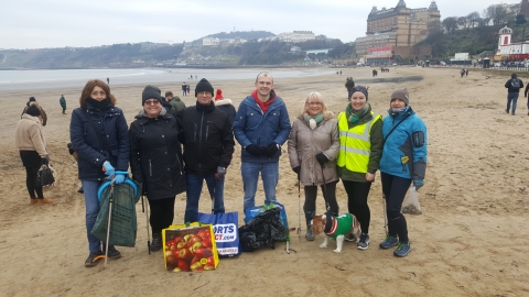Beach clean at Scarborough South