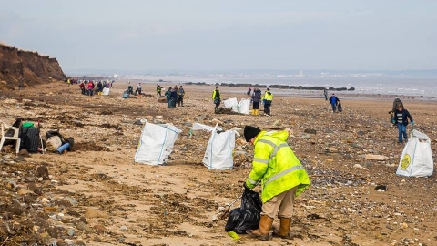 Beach cleaning at Fraisthorpe