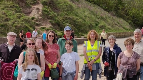 Filey beach clean