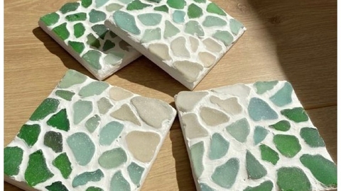 seaglass coasters