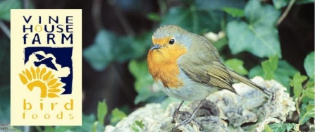 Vine House Farm logo and robin