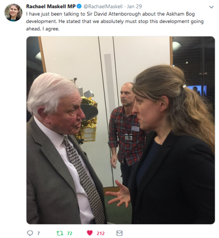 Tweet from Rachael Maskell MP