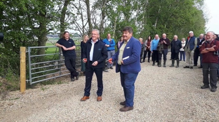 Mike Cooke and Guy Edwards opening Ripon City Wetlands