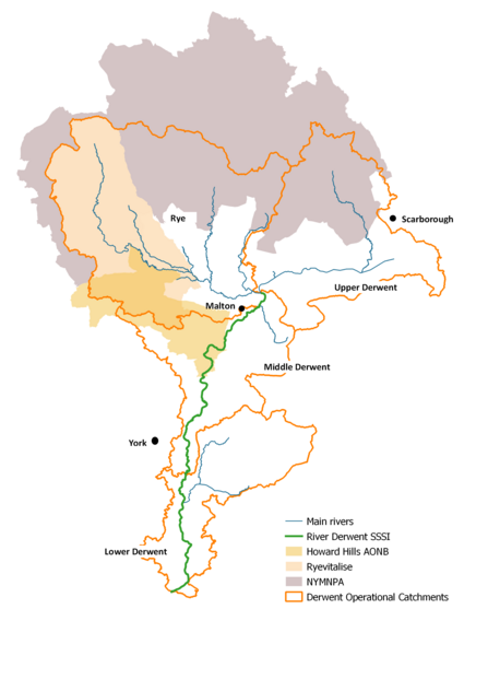 Yorkshire Derwent Catchment Partnership map