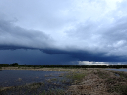 Dark sky over Huxter Well Marsh © Darren Wozencroft 2021