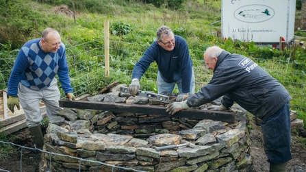 Volunteers making repairs at Stirley