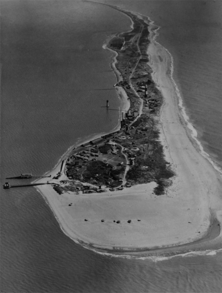 An arieal photograph of Spurn