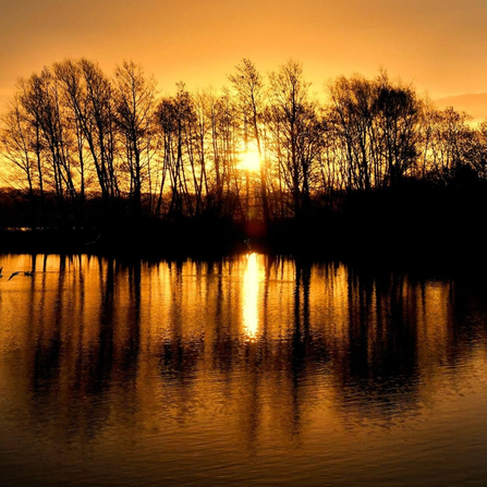 A sunset at North Cave Wetlands by Paul Lyons