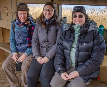 Sara on her first visit to Ripon City Wetlands with Howard and Rachel