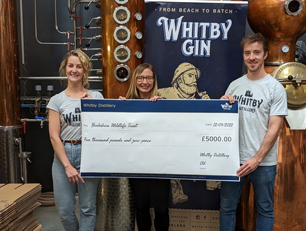 Whitby Gin cheque presentation