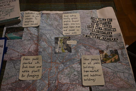 Map of Keighley with ideas for green inititatives
