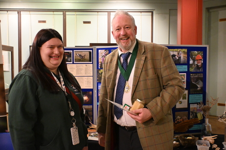 Mayor of Keighley standing with stall holder