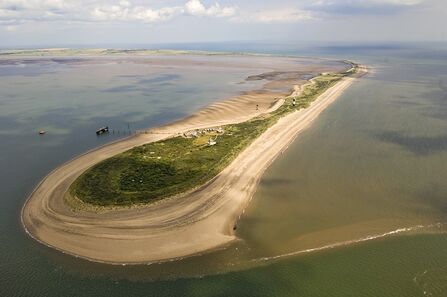 Aerial of Spurn peninsula
