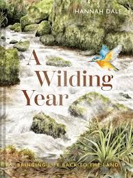 A kingfisher flies over a tumbling stream on this book cover