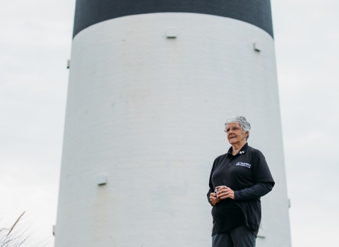 Lin at the lighthouse