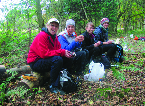 Leeds university staff at Adel Dam