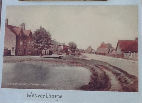 Old photo of Weaverthorpe dew pond