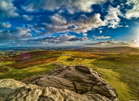 View over Yorkshire landscape