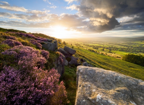 Sunset over Ilkley Moor