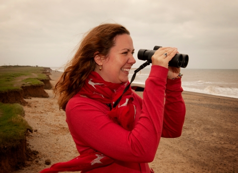 Birdwatcher at Spurn