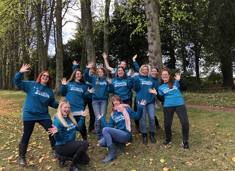 A group of Yorkshire Wildlife Trust stuff wearing #TeamWilder branded clothing