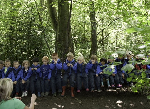 School children during a presentation